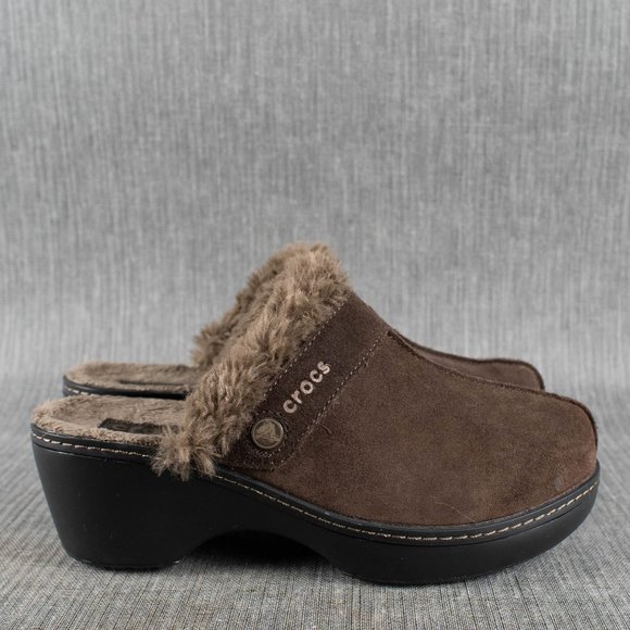 faux fur clogs